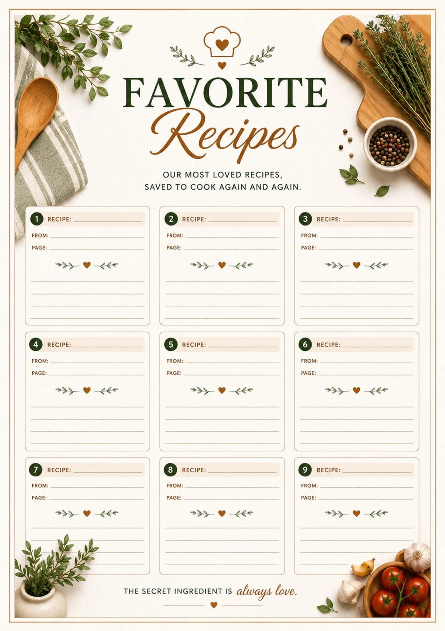 Recipe Binder Printable preview 4