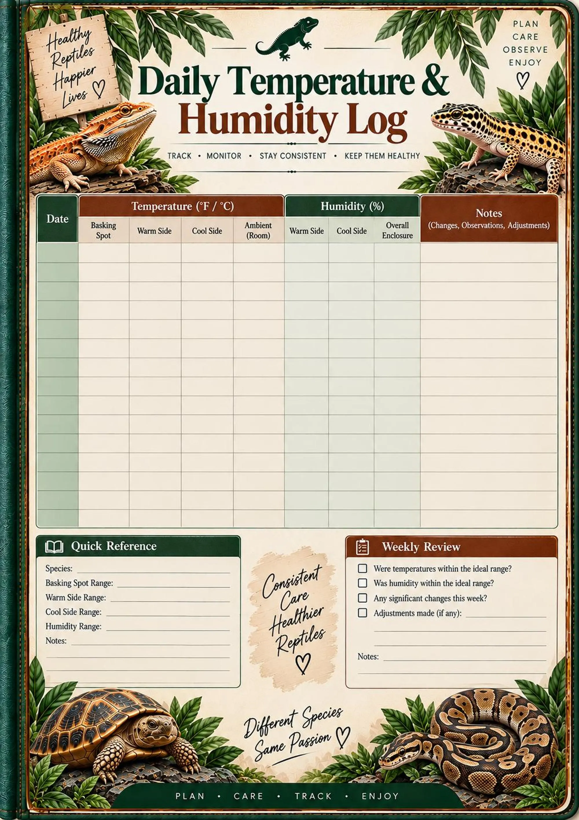 Reptile Care Binder preview 3