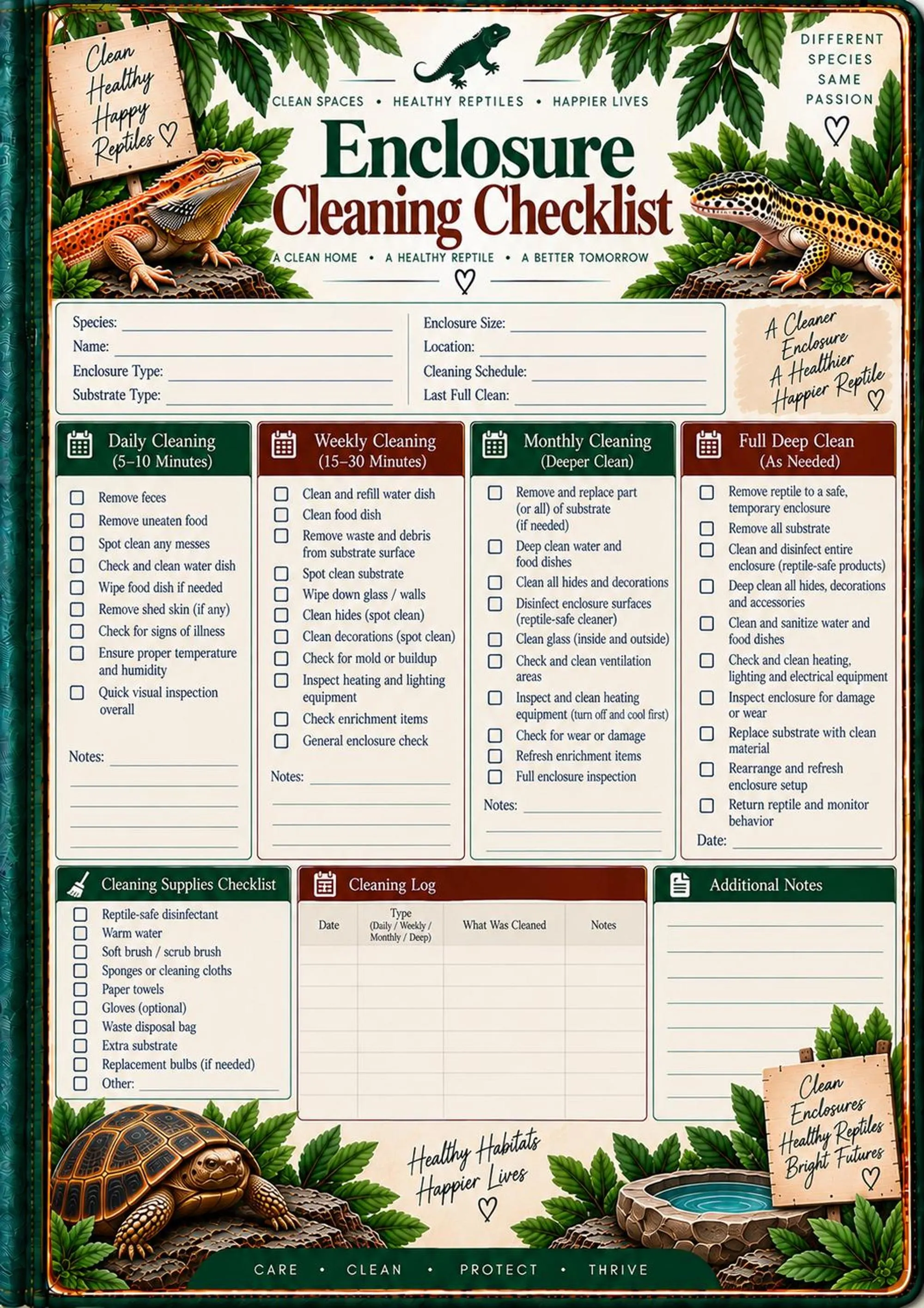 Reptile Care Binder preview 6
