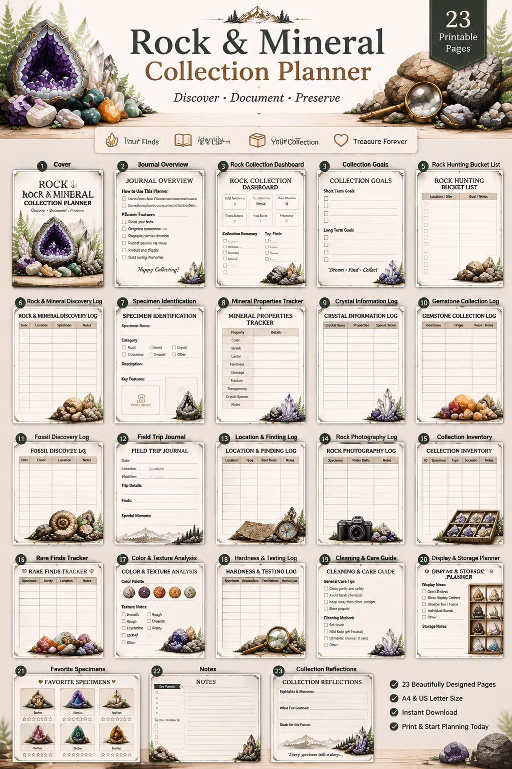 Rock & Mineral Collection Journal preview 2
