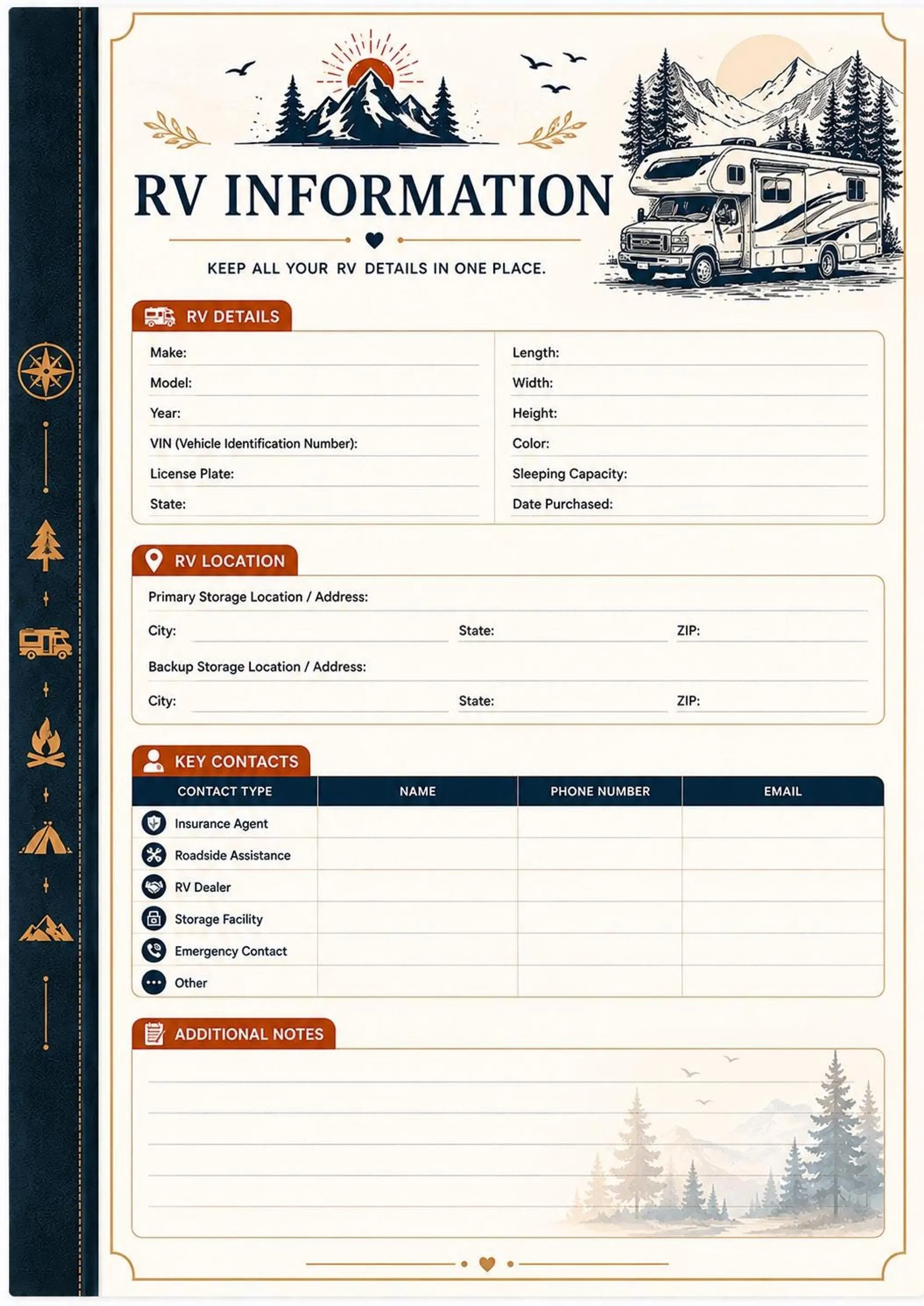 RV Travel Binder preview 2