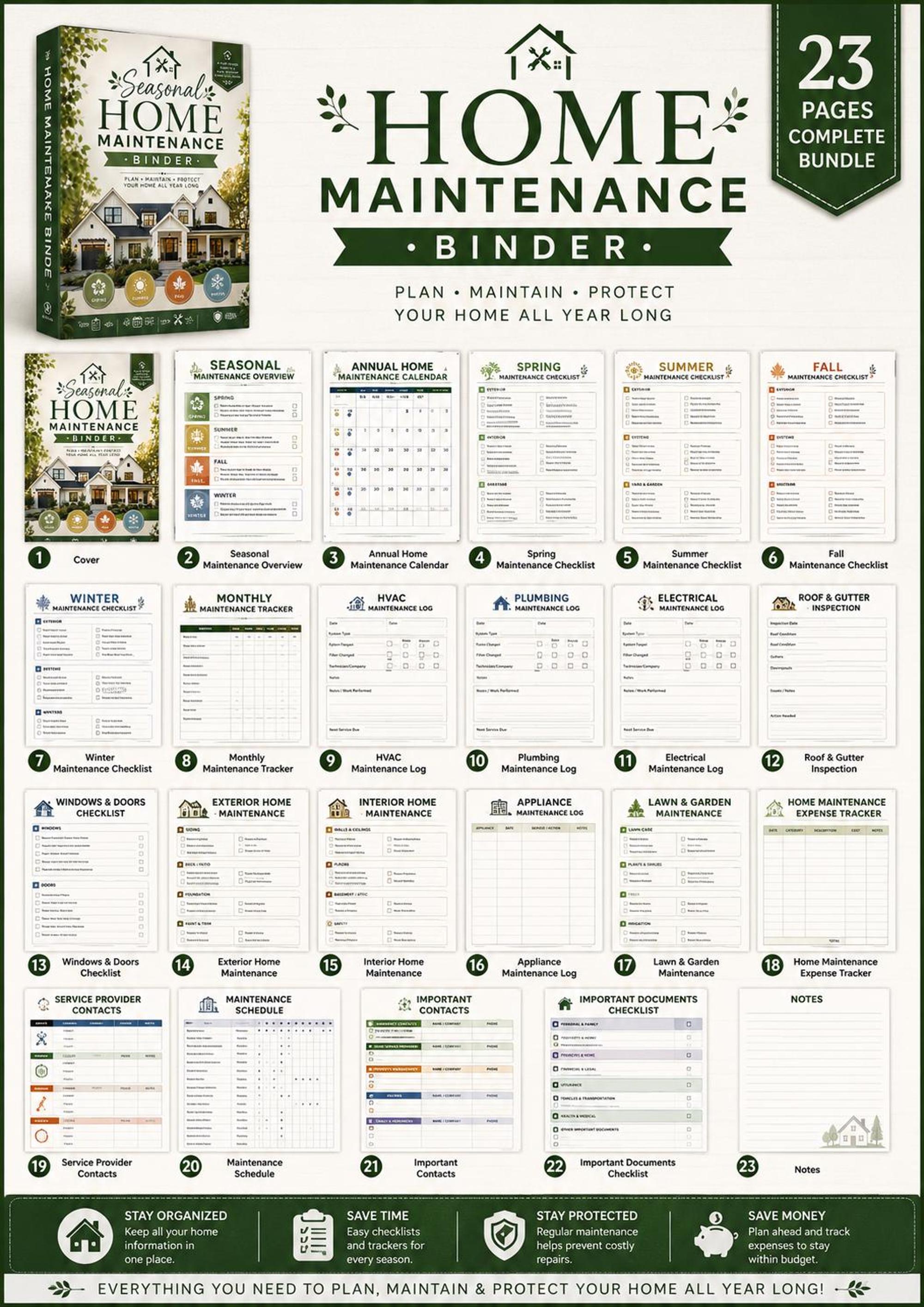 Seasonal Home Maintenance Binder preview 9
