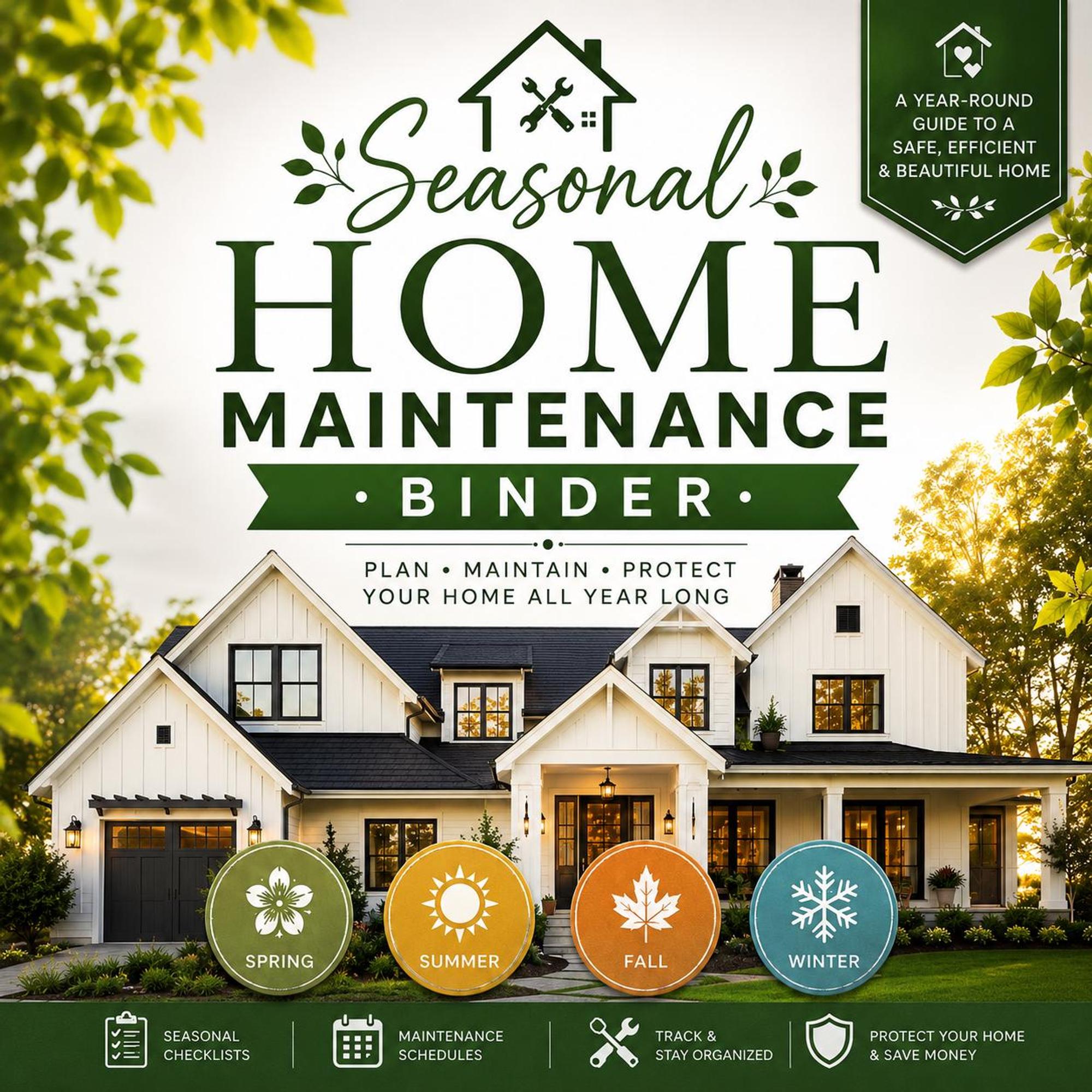 Seasonal Home Maintenance Binder