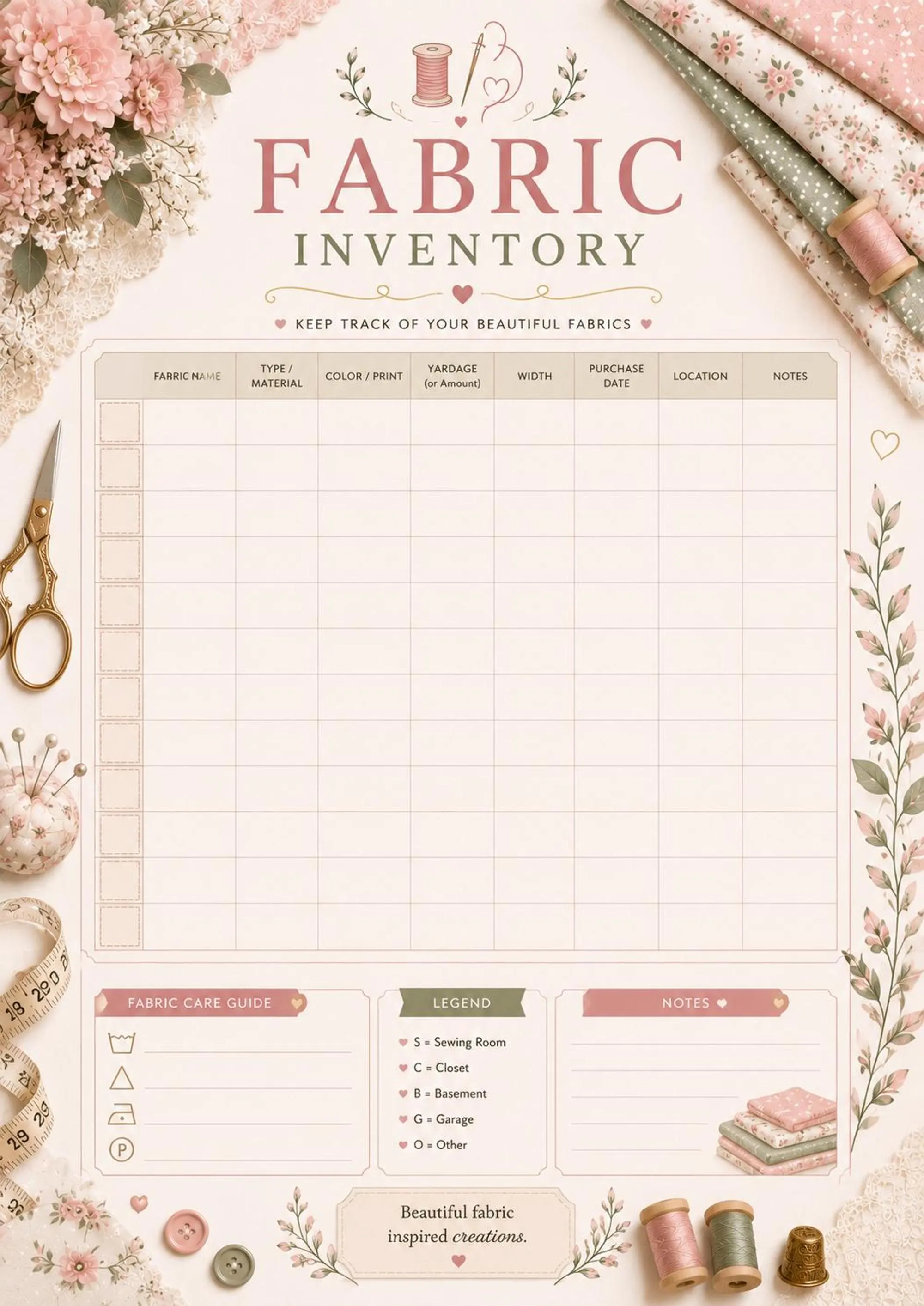 Sewing Project Planner preview 3