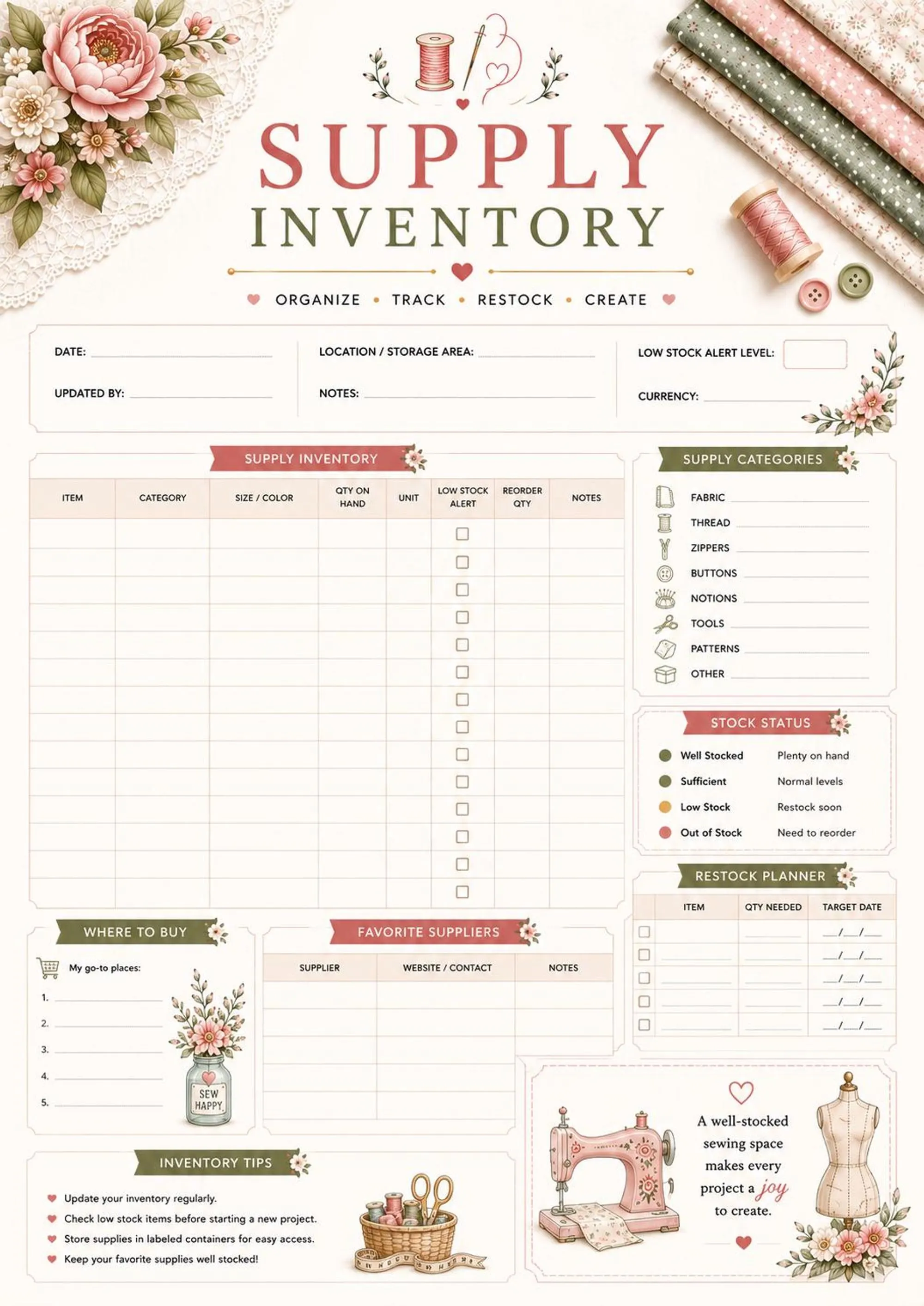 Sewing Project Planner preview 5