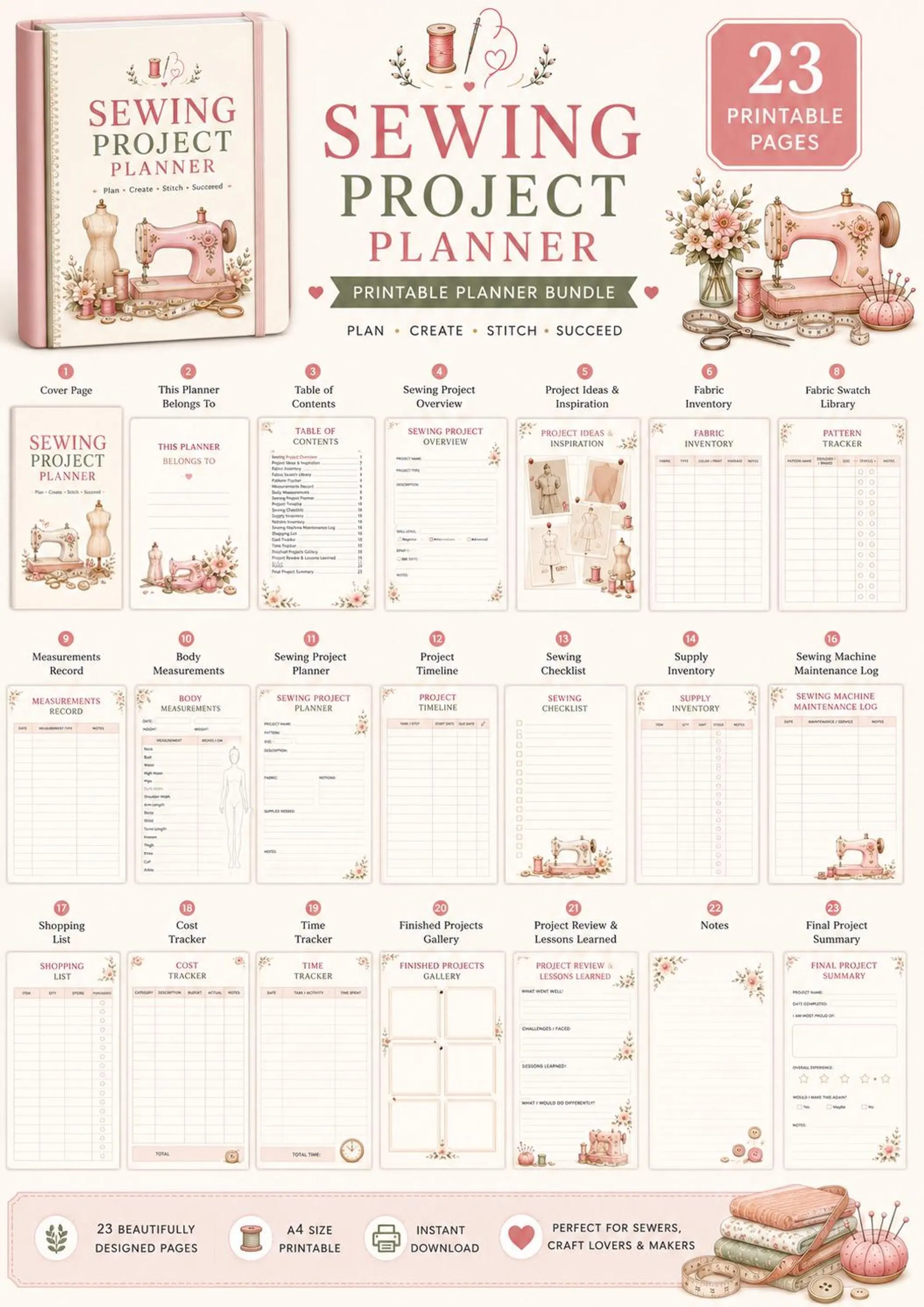 Sewing Project Planner preview 8