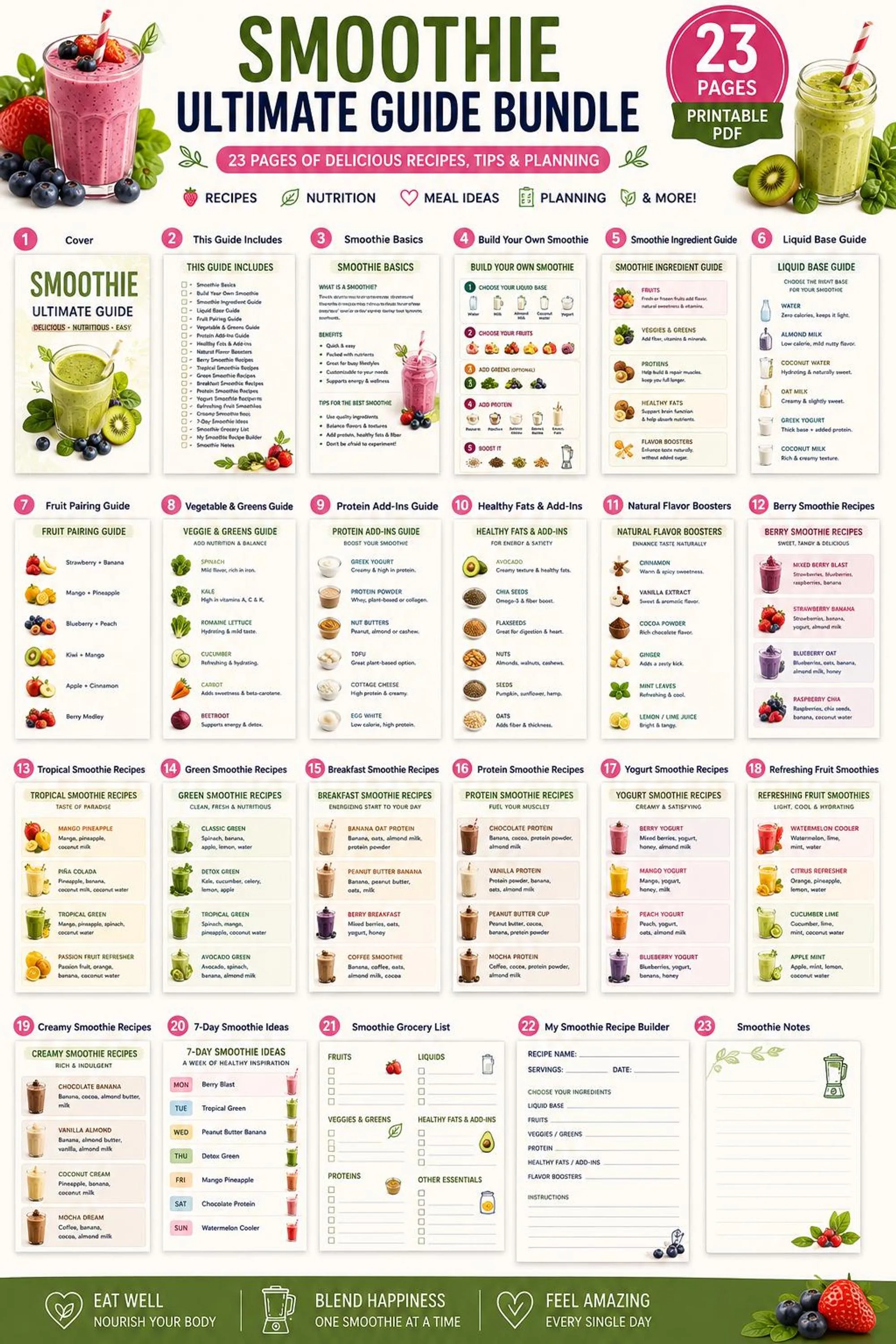 Smoothie Recipes Printable preview 7