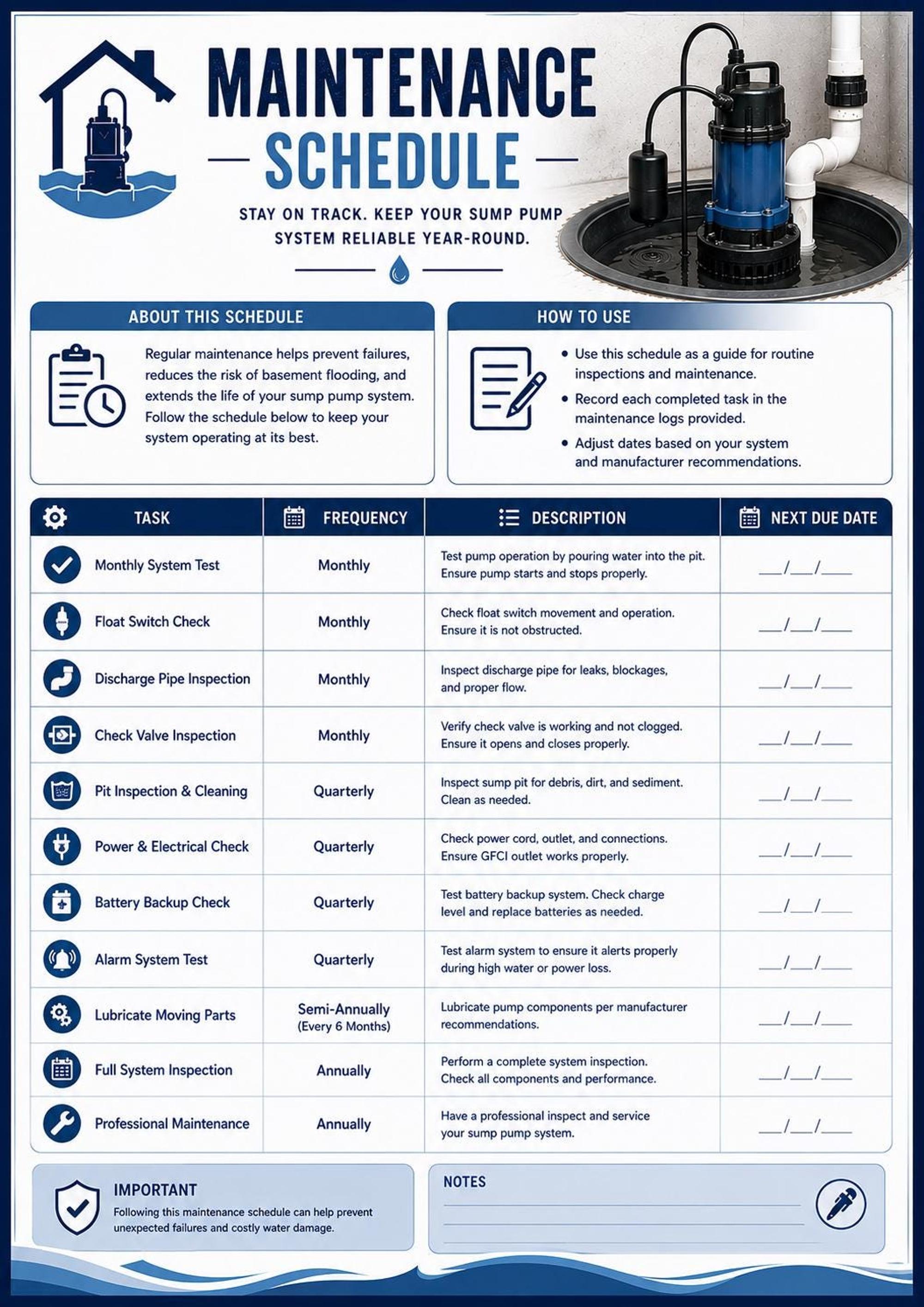 Sump Pump Maintenance Binder preview 3