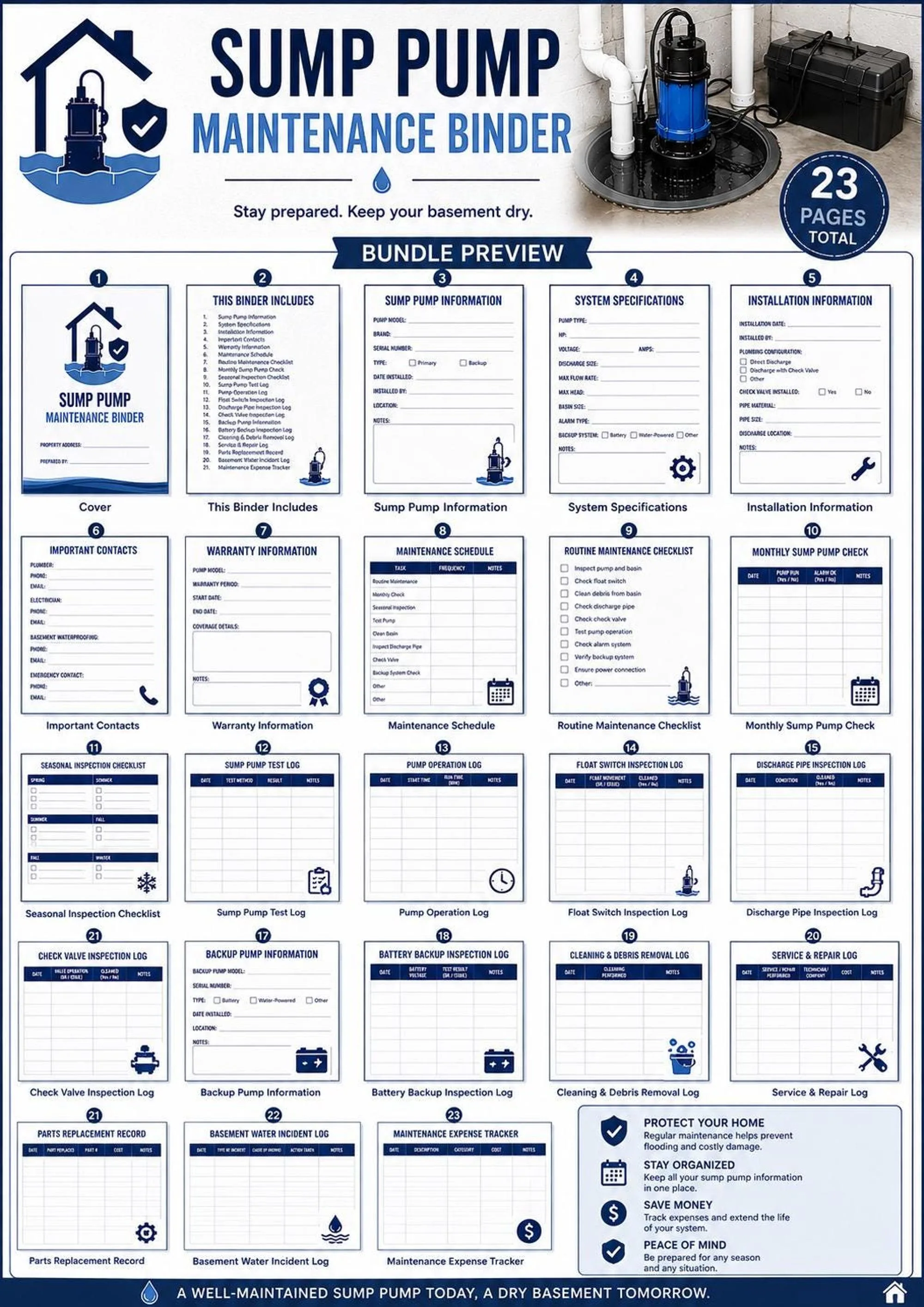 Sump Pump Maintenance Binder preview 7