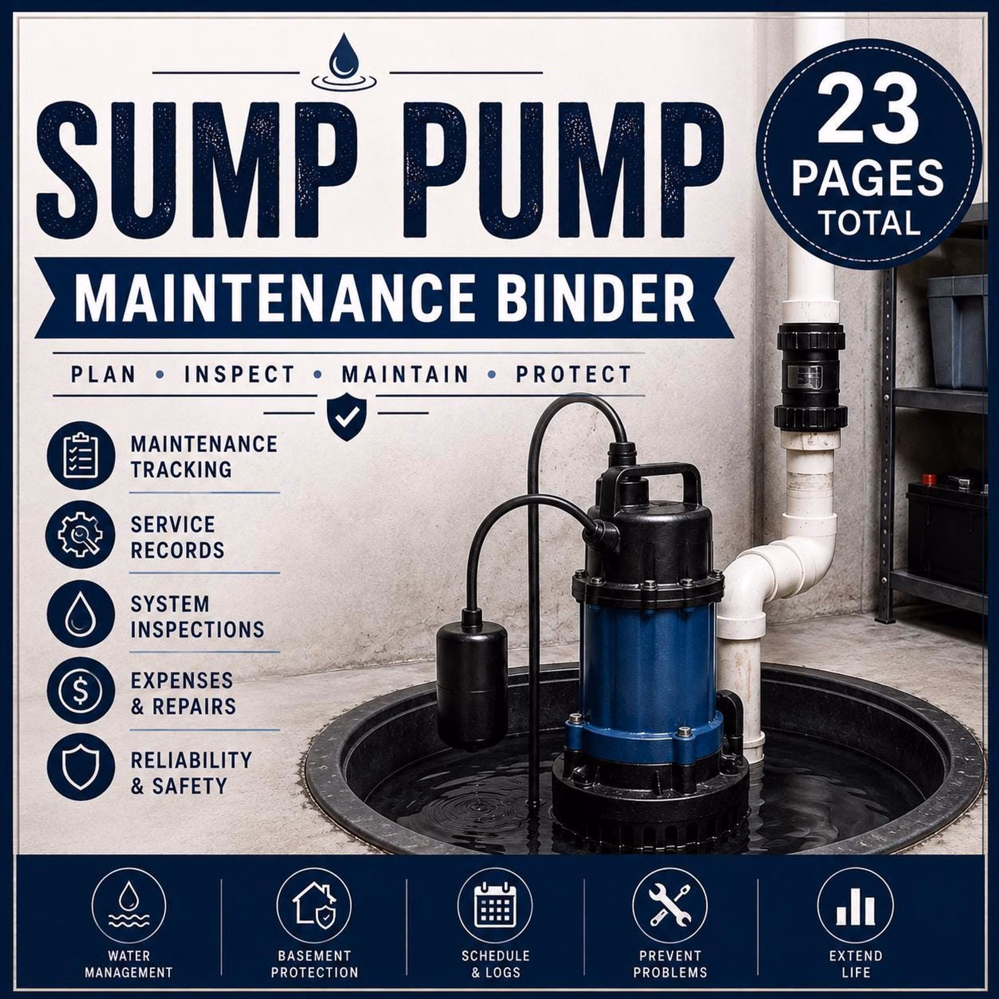 Sump Pump Maintenance Binder