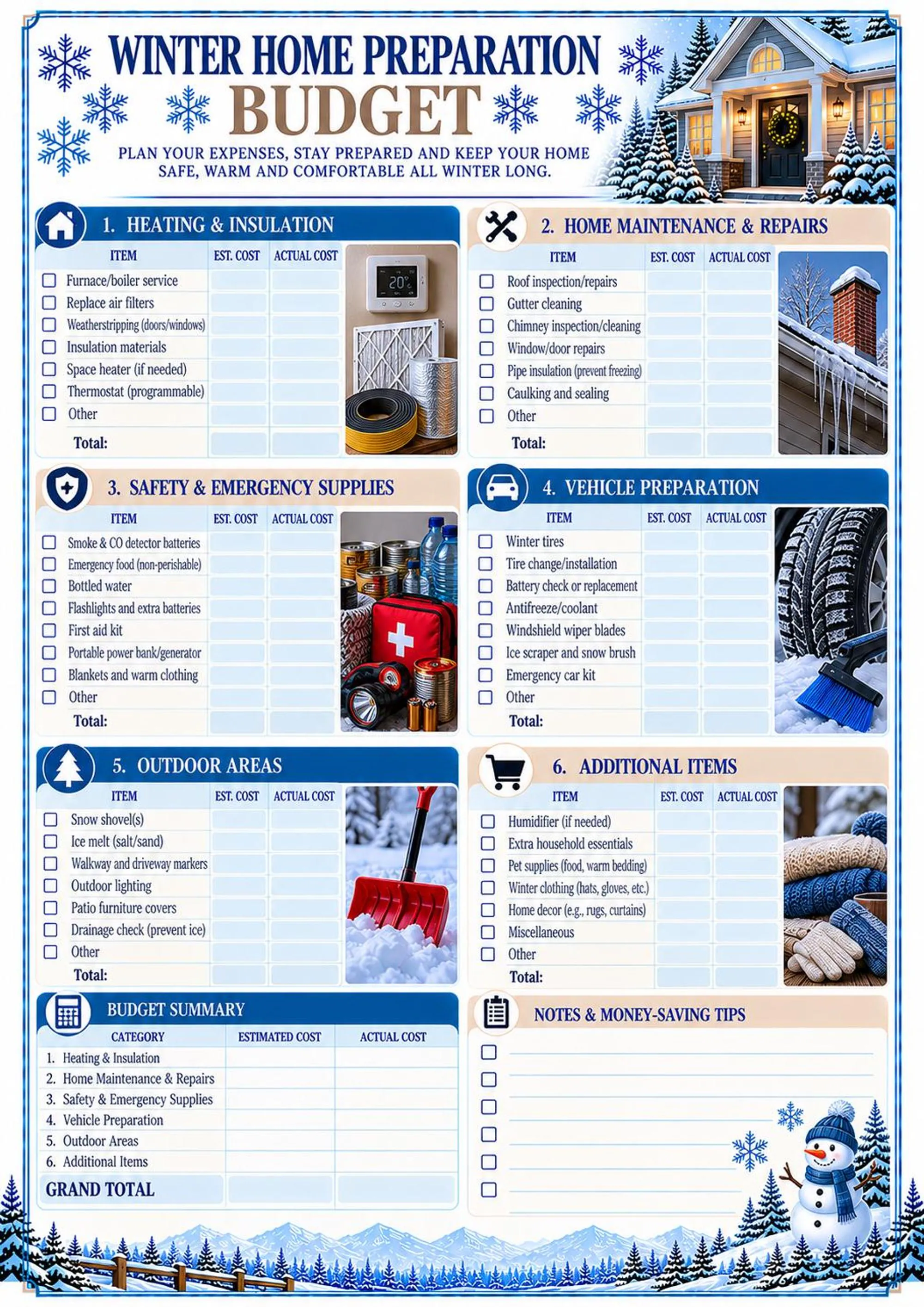 Winter Home Preparation Binder preview 7